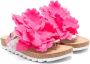 Monnalisa Teenslippers met bloe patch Roze - Thumbnail 1