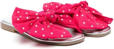 Monnalisa Teenslippers met strikdetail Roze