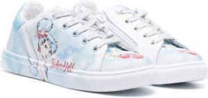 Monnalisa Tinkerbell leren sneakers Blauw