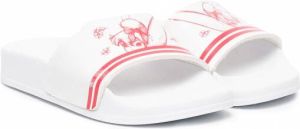 Monnalisa x Disney Tinkerbell slippers met logoprint Wit