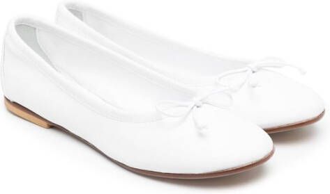 MONTELPARE TRADITION Ballerina's met strikdetail Wit