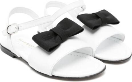 MONTELPARE TRADITION Sandalen met strikdetail Wit