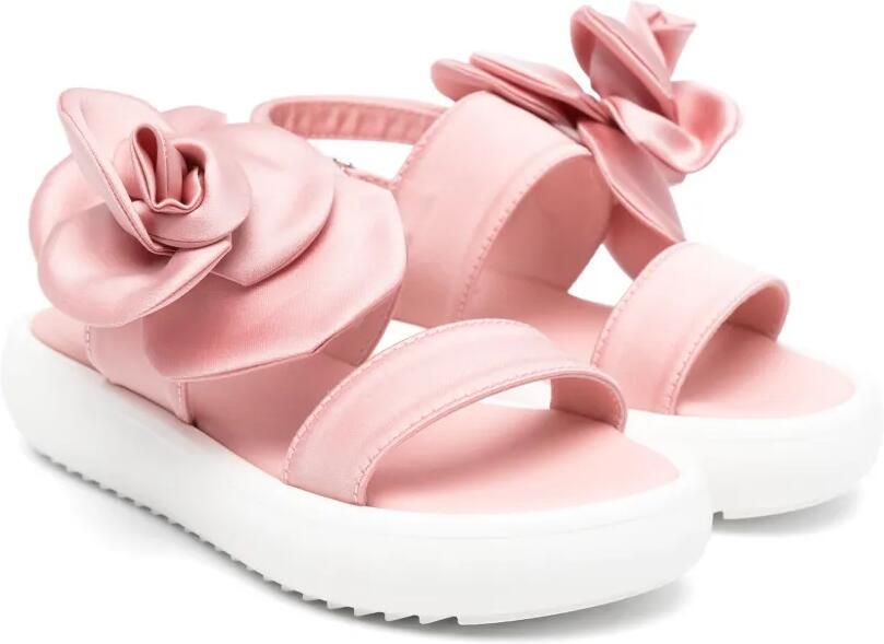MONTELPARE TRADITION Sandalen met bloe applicatie Roze