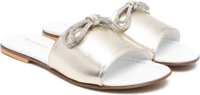 MONTELPARE TRADITION Sandalen met strikdetail Goud