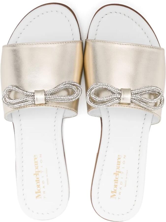 MONTELPARE TRADITION Sandalen met strikdetail Goud - Foto 2