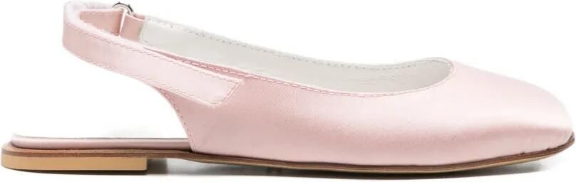 MONTELPARE TRADITION Satijnen slingback ballerina's Roze