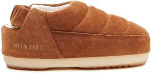 Moon Boot Suède slippers Bruin