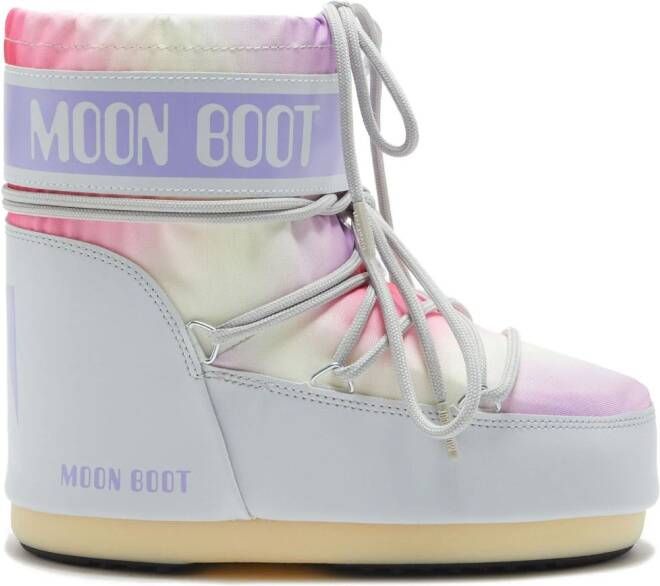 Moon Boot Icon Low laarzen met tie-dye Grijs