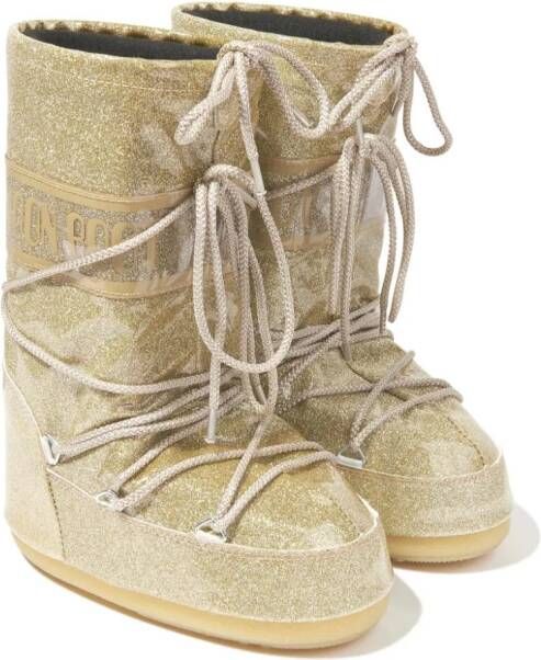 Moon Boot Kids Icon laarzen met glitters Goud