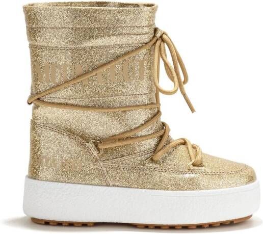 Moon Boot Kids Icon snowboots met glitter Goud