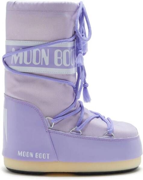 Moon Boot Kids Icon snowboots met logoband Paars