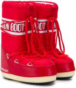 Moon Boot Kids Sneeuwlaarzen met logoprint Rood