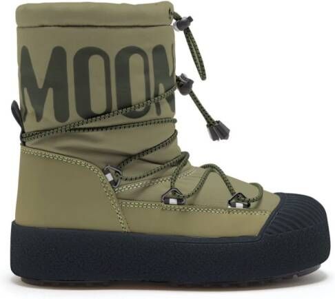 Moon Boot Kids Snowboots met logoprint Groen