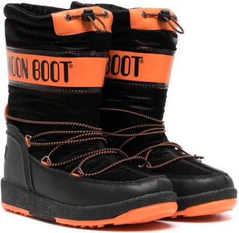 Moon Boot Kids Tweekleurige laarzen Zwart