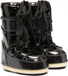 Moon Boot Kids Moon boots met wet-look Zwart