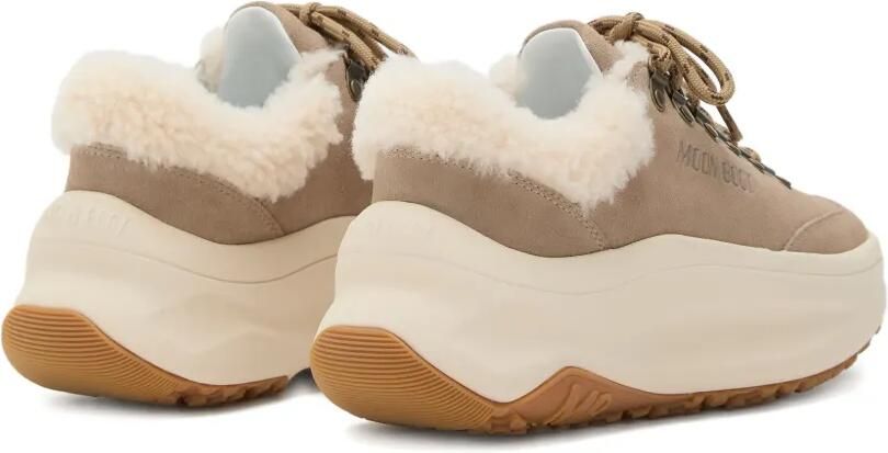Moon Boot City lammy sneakers met plateauzool Beige - Foto 3