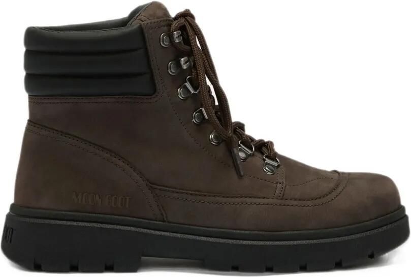 Moon Boot combat boot dark brown nubuck Bruin