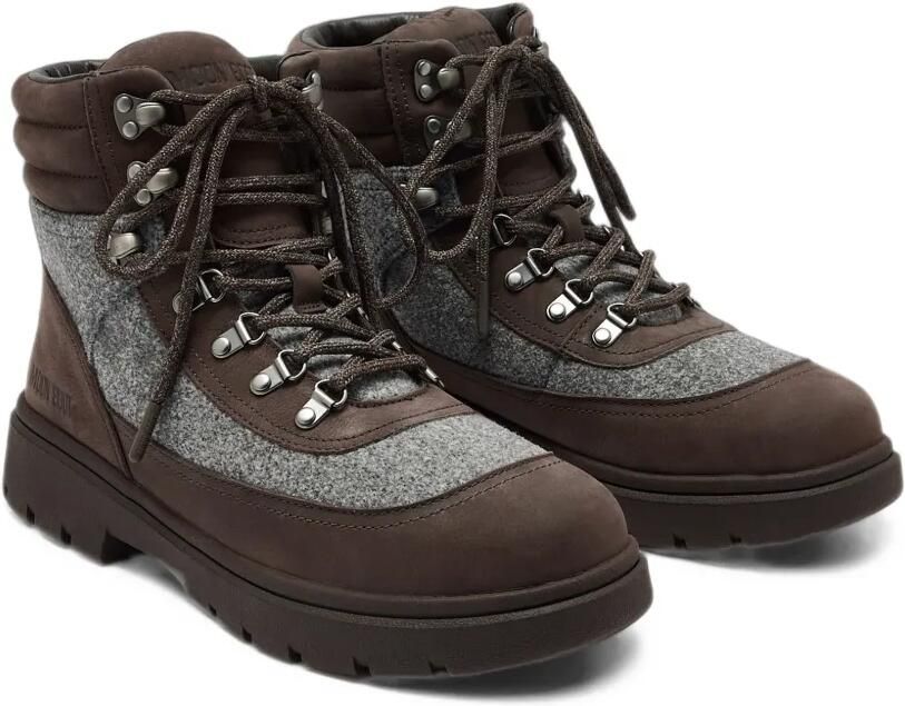 Moon Boot Combat boots brown felt Bruin