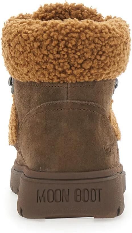 Moon Boot Enkellaarzen met lammy-effect en veters Bruin - Foto 4