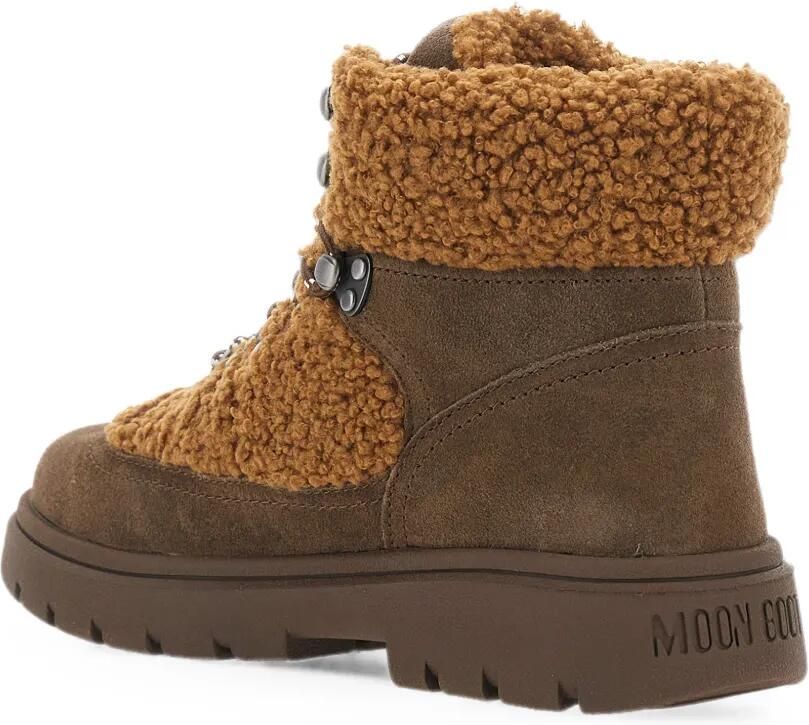 Moon Boot Enkellaarzen met lammy-effect en veters Bruin - Foto 3