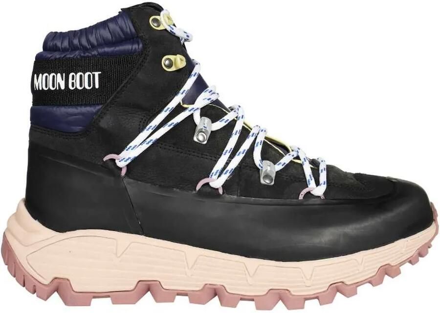 Moon Boot Enkellaarzen met veters Zwart
