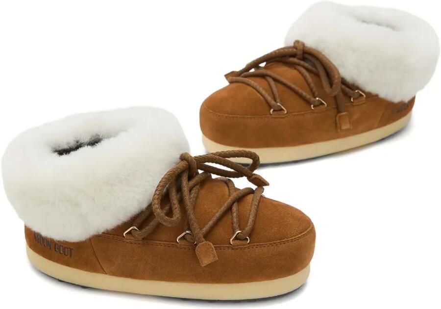 Moon Boot EVX lammy muiltjes met veters Bruin - Foto 2