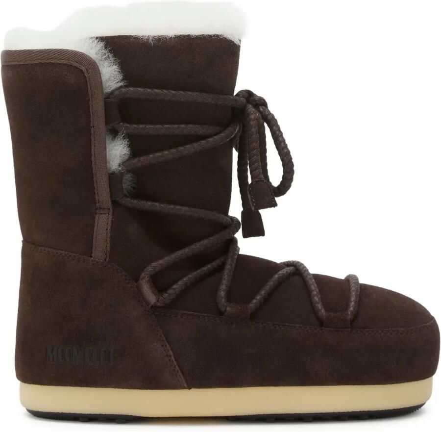 Moon Boot EVX lammy sneakers met veters Bruin