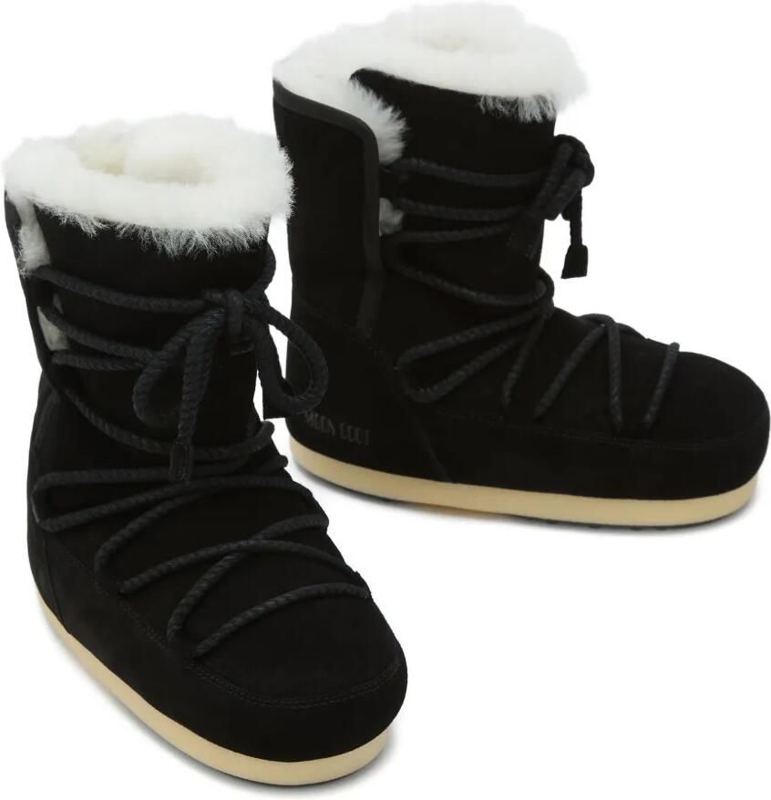 Moon Boot EVX suède lammy veterlaarzen Zwart - Foto 2