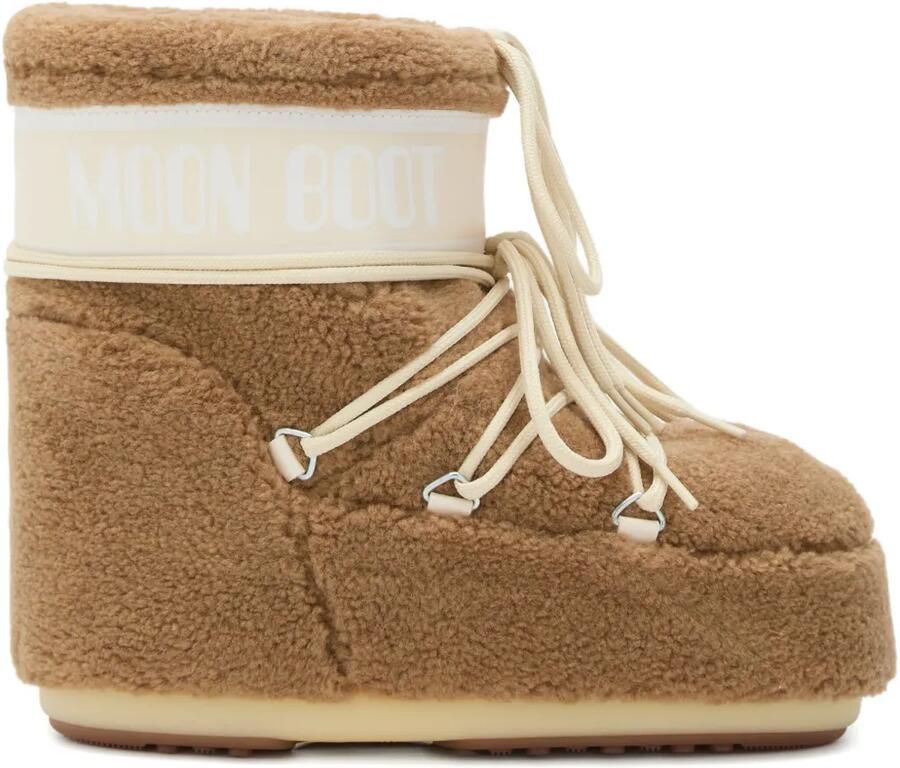 Moon Boot Icon fleece lage laarzen Bruin