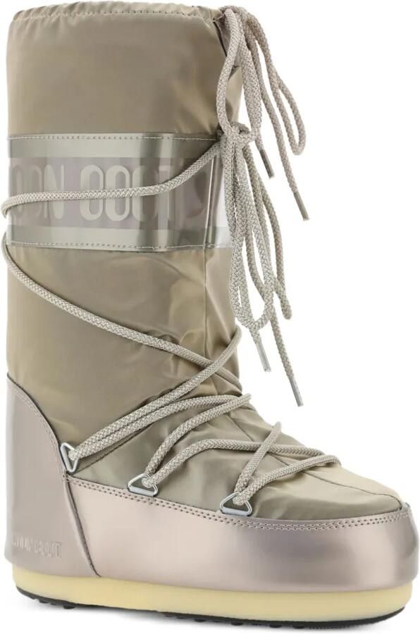 Moon Boot Icon Glance platinum satijnen laarzen Beige - Foto 3