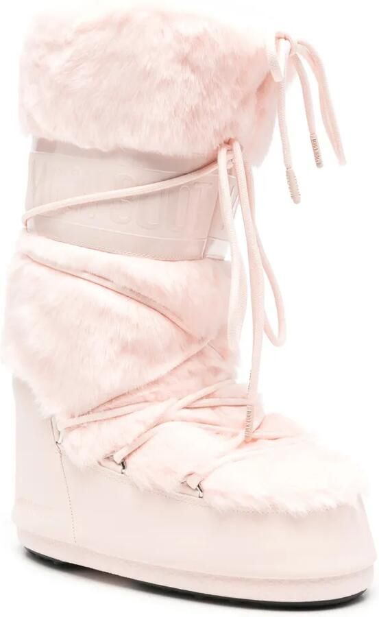 Moon Boot Icon laarzen met imitatiebont Roze - Foto 3