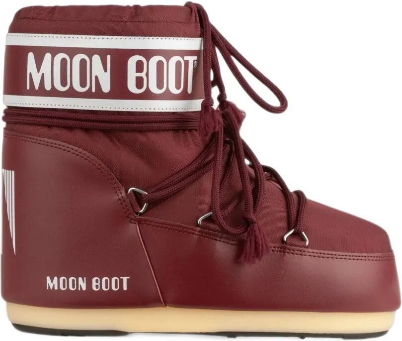 Moon Boot Icon Low burgundy nylon boots Rood