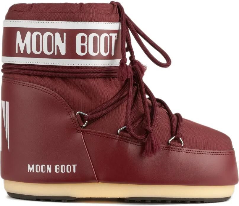 Moon Boot icon low burgundy nylon boots Rood
