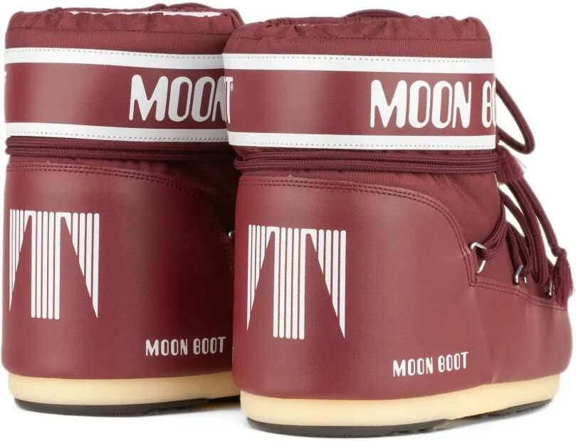 Moon Boot icon low burgundy nylon boots Rood - Foto 4