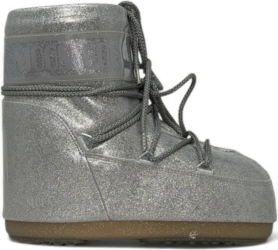 Moon Boot Icon Low laarzen met glitter Zilver