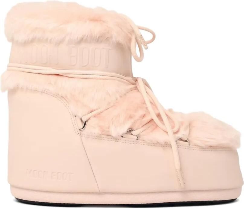 Moon Boot Icon Low laarzen met imitatiebont Roze