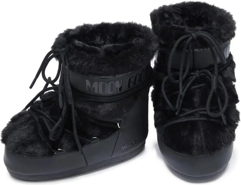 Moon Boot Icon Low laarzen met imitatiebont Zwart - Foto 3