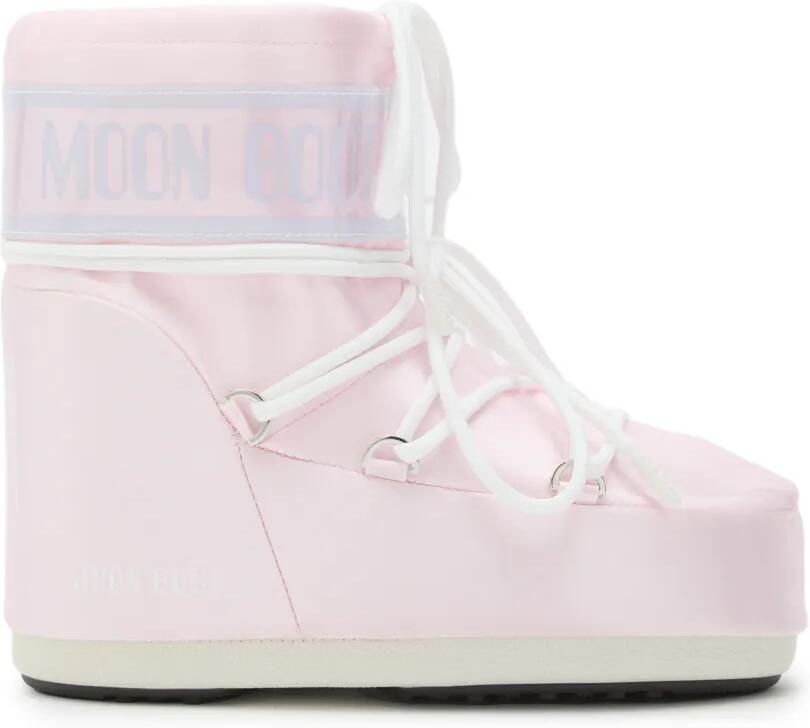 Moon Boot Icon Low laarzen met parelmoer-effect Roze