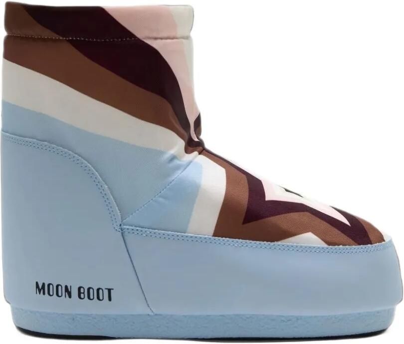 Moon Boot Icon low no lace comet baby blue boots Blauw