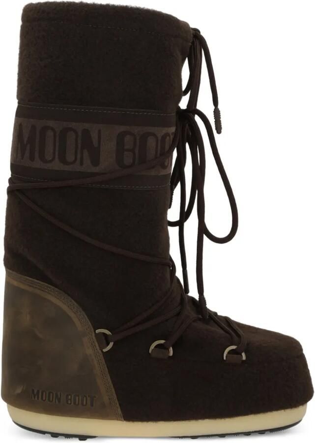 Moon Boot Icon nubuck vilten laarzen Bruin