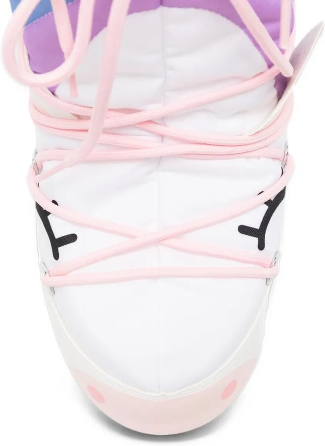 Moon Boot Icon Unicorn rainbow-print lace-up boots Wit - Foto 2