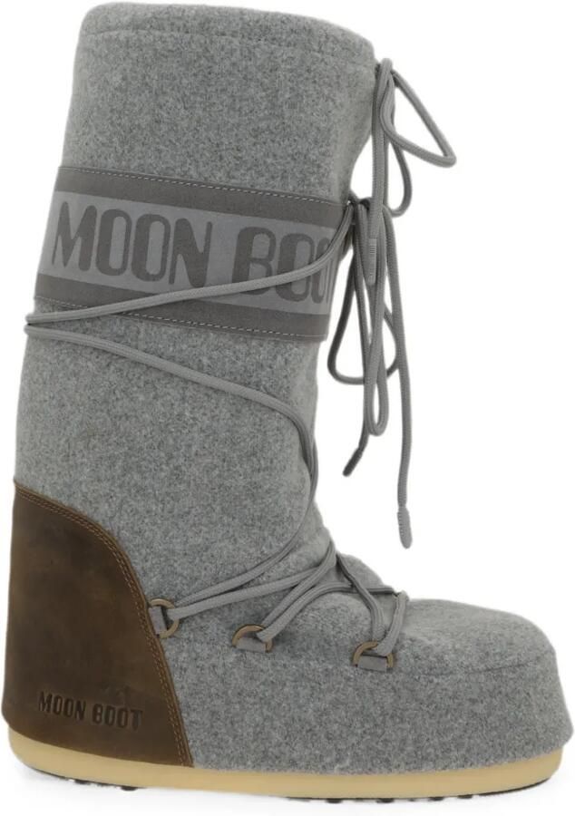 Moon Boot Icon vilten nubuck laarzen Grijs