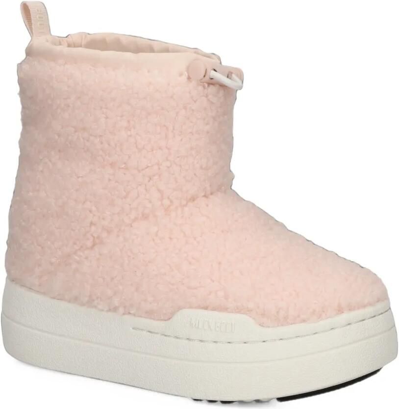 Moon Boot Kids faux-shearling boots Roze