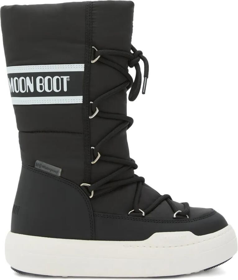 Moon Boot Kids Gewatteerde snowboots met veters Zwart