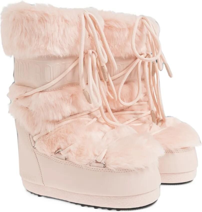 Moon Boot Kids Icon laarzen met imitatiebont Roze