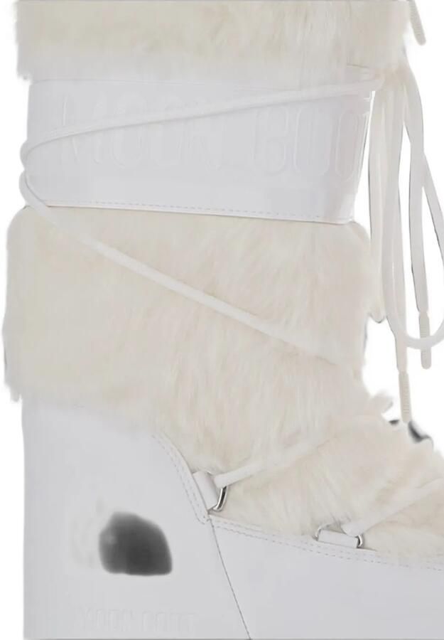 Moon Boot Kids Icon faux-fur lace-up boots Wit - Foto 4