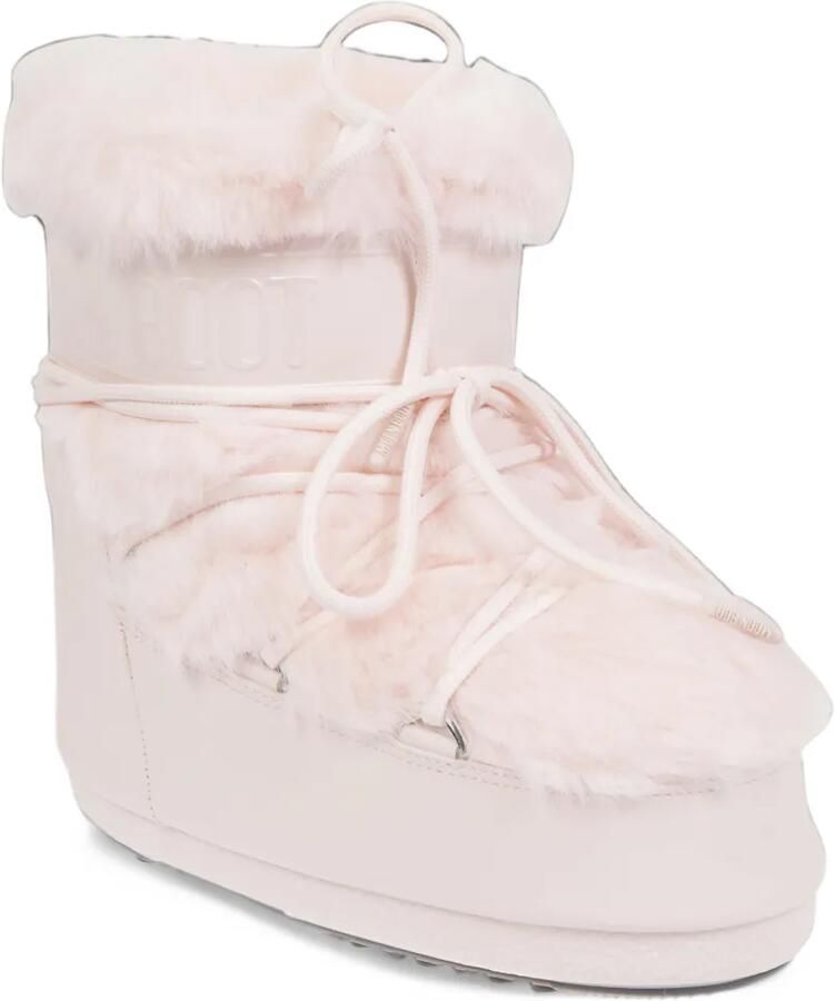 Moon Boot Kids Icon faux-fur snow boots Roze