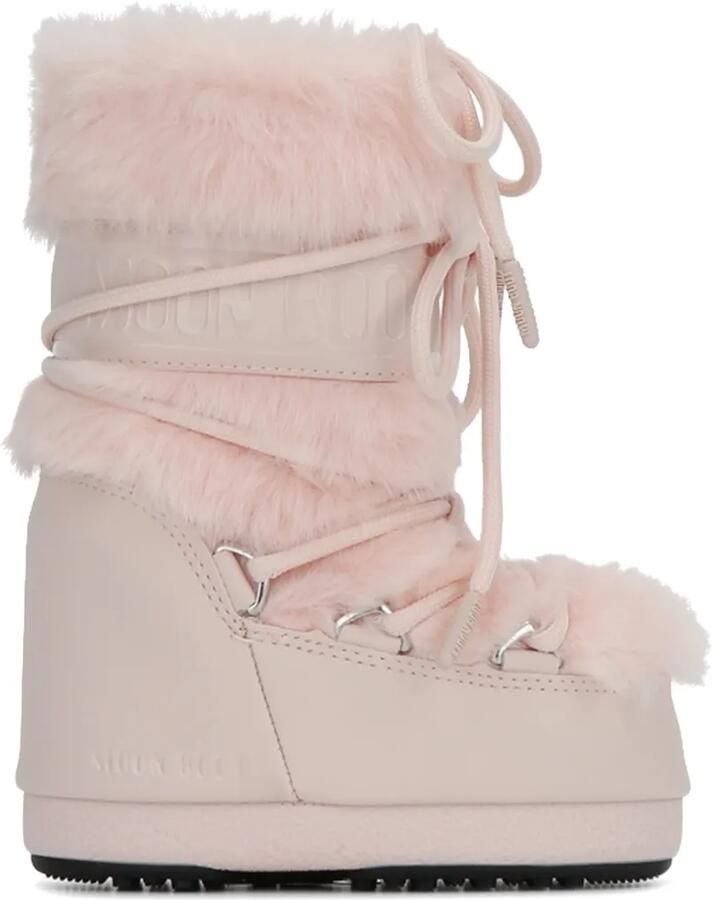 Moon Boot Kids Icon faux-fur snow boots Roze