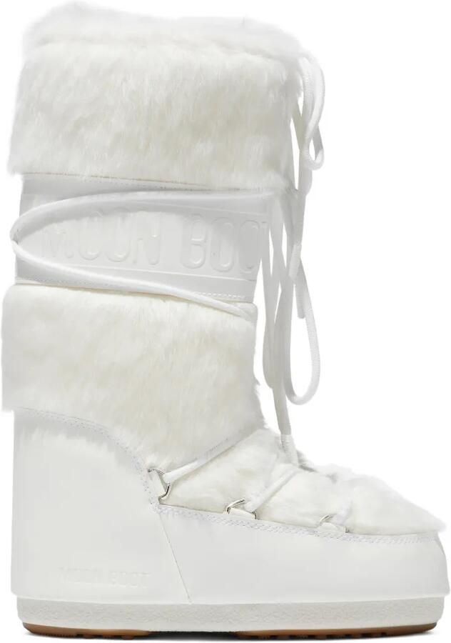 Moon Boot Kids Icon laarzen met vlakken van imitatiebont Wit