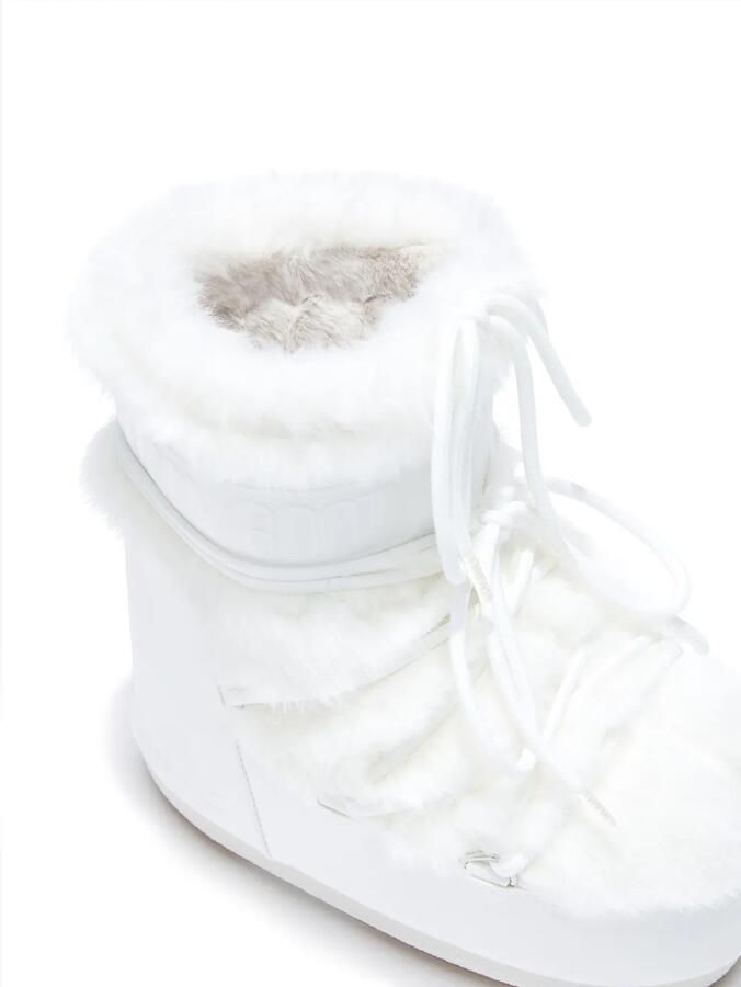 Moon Boot Kids Icon lage snow boots met imitatiebont Wit - Foto 2